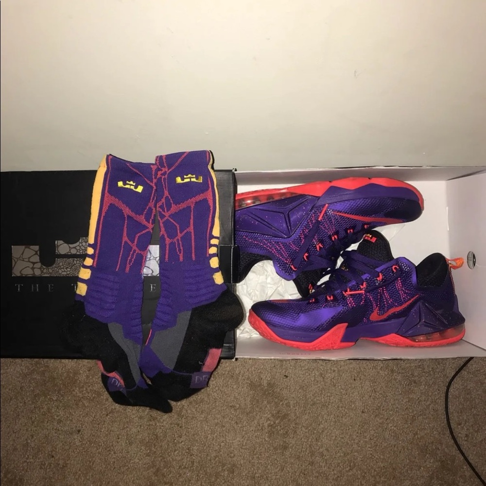 Lebron 12 Hi and Low w/ elite socks